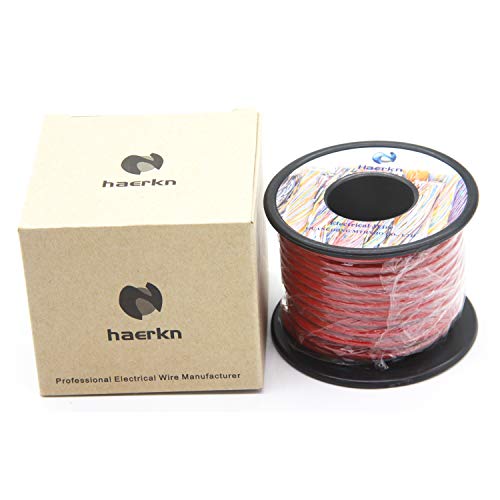 Haerkn 10 Gauge Electrical Wire Marine Grade Primary Wires Cable High Voltage 1000V Automotive high Temperature Wire Battery Cable 10 AWG Stranded of Tinned Copper Hook up Wire Hard Wires 25FT Red Roll - Image 4