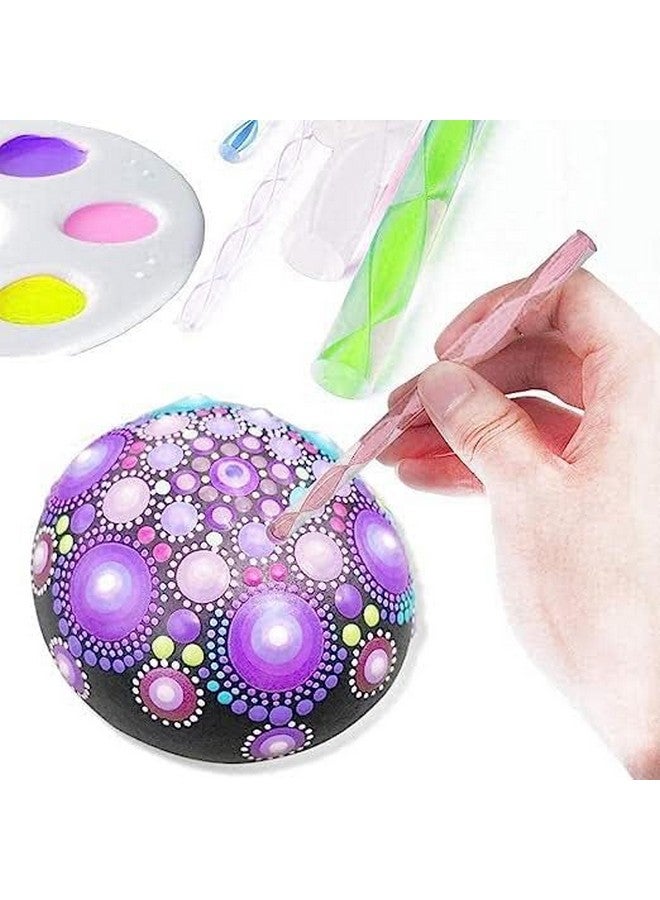 شميت أدوات SCHMIDT لتنقيط الماندالا، ومجموعات طلاء الصخور، وفن الأظافر، والطين البوليمري، ومستلزمات DIY مع قلم نقطة الكرة، وكرة النمذجة المعدنية (أداة ماندالا مكونة من 8 قطع وأداة تنقيط مكونة من 5 قطع) متعددة الألوان - Image 4