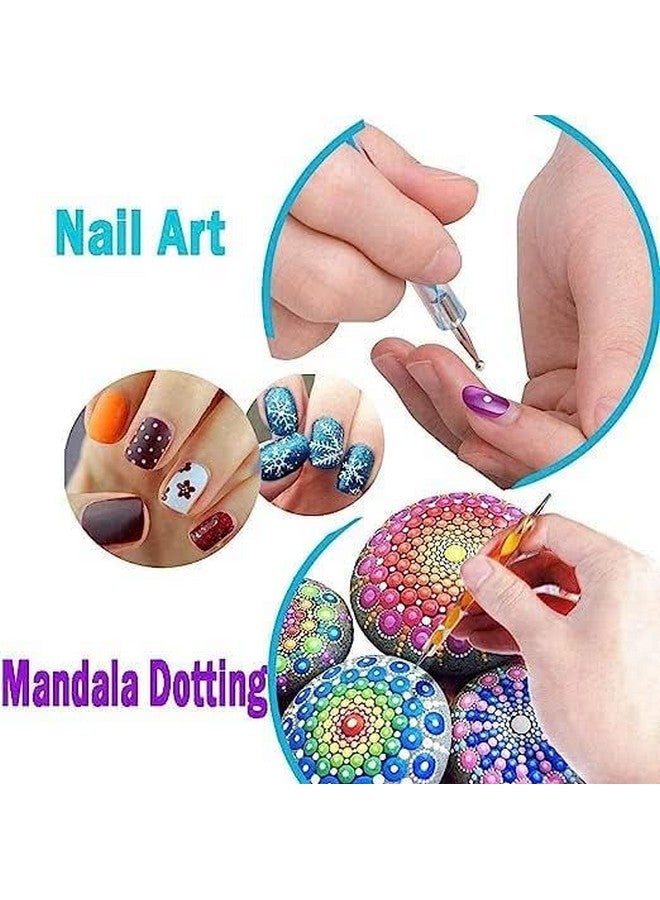 شميت أدوات SCHMIDT لتنقيط الماندالا، ومجموعات طلاء الصخور، وفن الأظافر، والطين البوليمري، ومستلزمات DIY مع قلم نقطة الكرة، وكرة النمذجة المعدنية (أداة ماندالا مكونة من 8 قطع وأداة تنقيط مكونة من 5 قطع) متعددة الألوان - Image 5