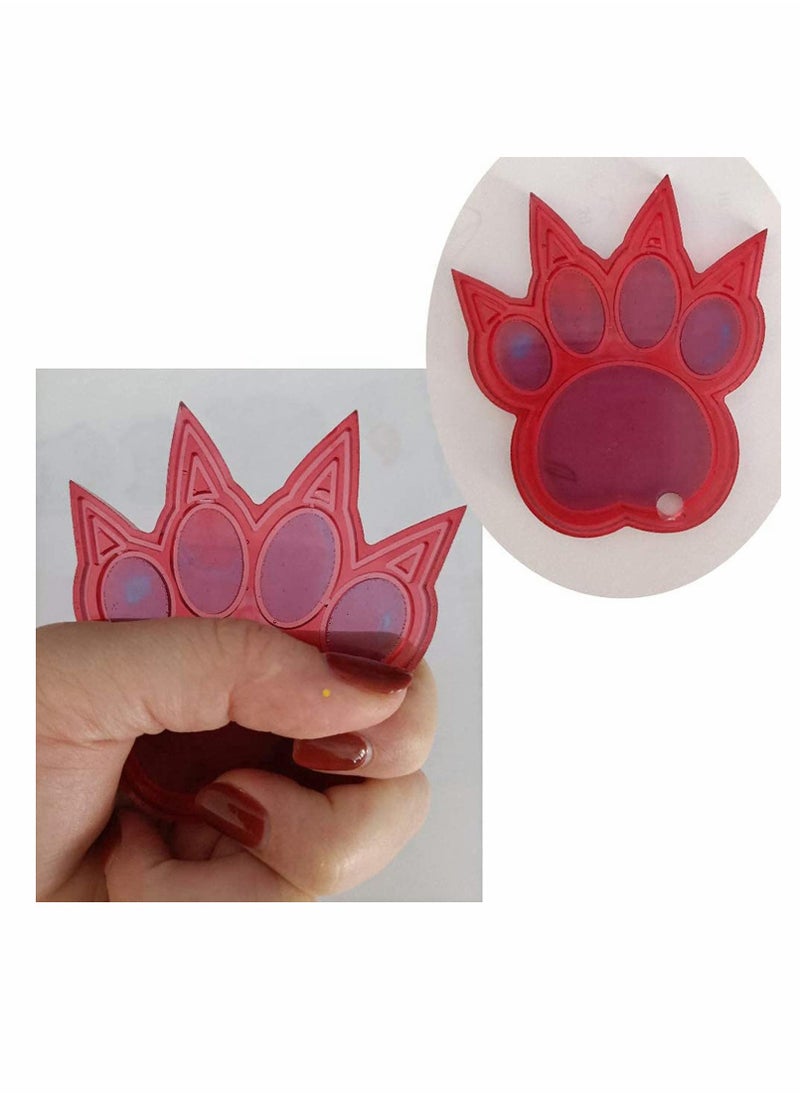KASTWAVE - Resin Molds,  Self Defense Keychain Dog Paw and Heart Keychain Pendants Epoxy Silicone Mould, Polymer Clay Biscuit Baking Molds for DIY Crafts Jewelry Making 2Pcs - Image 1