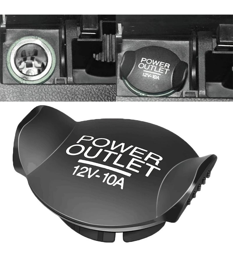 12V Car Power Outlet Cover 1pc Durable Plug Cap With Eject Button Design Easy Install Stylish Auto Interior Accessory - Image 1