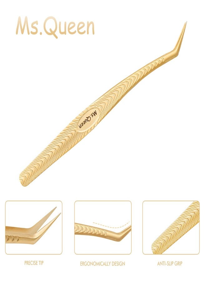 Ms.Queen Lash Tweezers for Eyelash Extension-Professional Lashing Tweezers for Mega Volume Mink Eyelashes Extensions Applying - Image 2