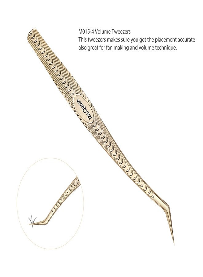 Ms.Queen Lash Tweezers for Eyelash Extension-Professional Lashing Tweezers for Mega Volume Mink Eyelashes Extensions Applying - Image 3
