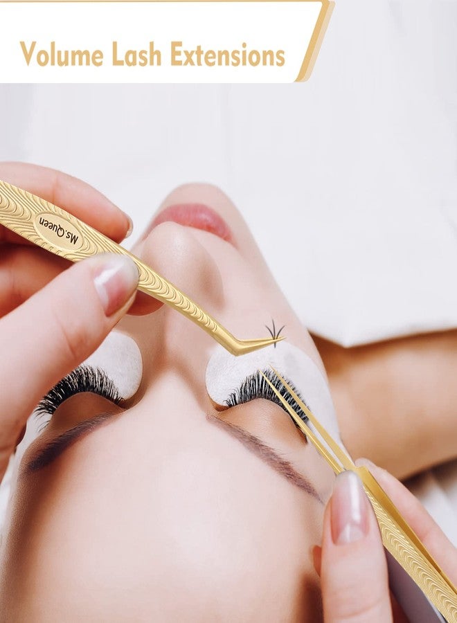 Ms.Queen Lash Tweezers for Eyelash Extension-Professional Lashing Tweezers for Mega Volume Mink Eyelashes Extensions Applying - Image 4