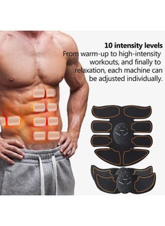 Arabest Muscle Toner,Ems Portable Abdominal Toning Belt Abs Stimulating Belt Smart Ems Body Trainer,8 Pack Unisex Fitness Training Fat  - Image 4