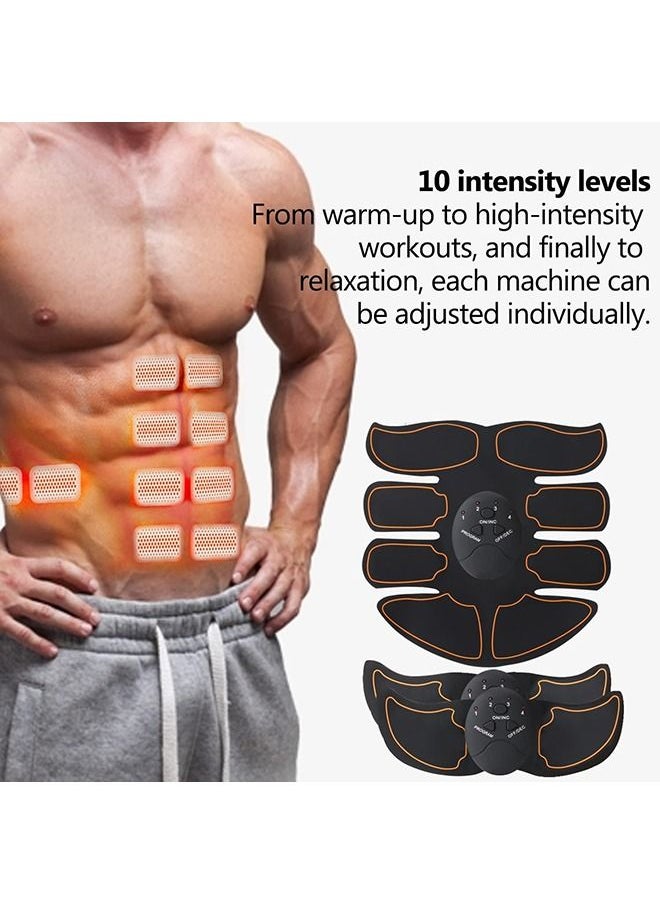 Muscle Toner,Ems Portable Abdominal Toning Belt Abs Stimulating Belt Smart Ems Body Trainer,8 Pack Unisex Fitness Training Fat