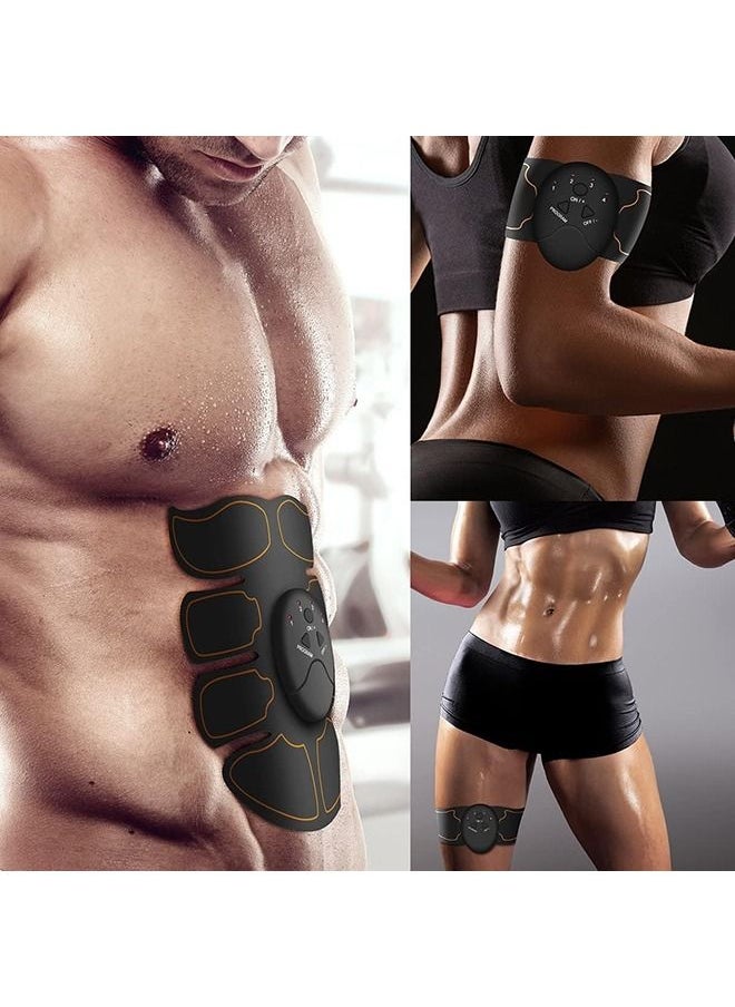 Muscle Toner,Ems Portable Abdominal Toning Belt Abs Stimulating Belt Smart Ems Body Trainer,8 Pack Unisex Fitness Training Fat