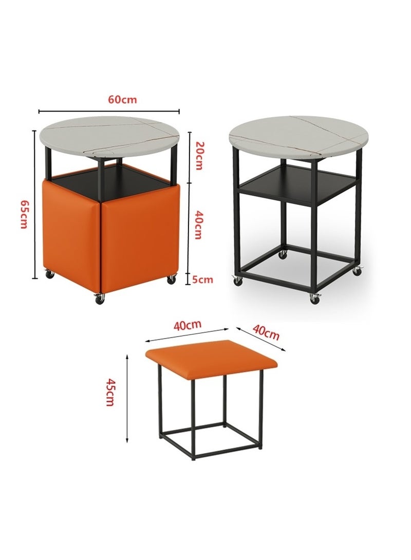 Organized Home 5 in 1 Smart Retractable Coffee Table For Living Room Space Saving Combination Disassemble And Fold Away - Image 2