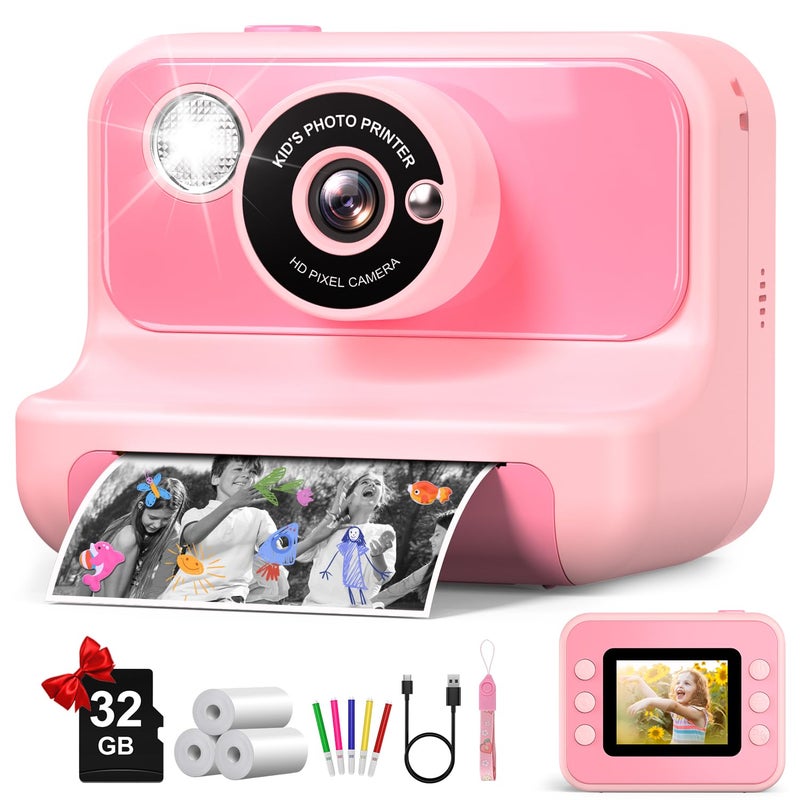 Gofunly Kids Camera Instant Print Kids Camera 1080P HD Video Digital Camera Christmas Birthday Gifts for Girls and Boys Toddler Toy for 312 Years Old - Image 2