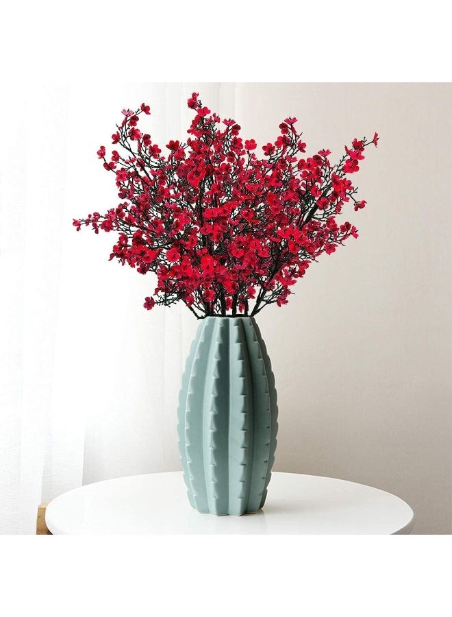 4 Bundles Artificial Flowers for Wedding Party Home Decor Floral Arrangement (Red) - Image 5