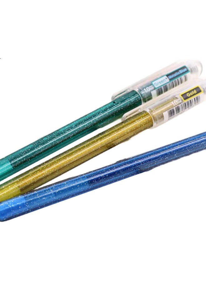 Pentel Colorful Gel Pen For Journaling, 1.0Mm Highlighter, Metallic Color, Marker Pen, Greeting Card Pen, Drawing Pen, Pearlescent Gel Ink, K110 Green, Single Pen - Image 2