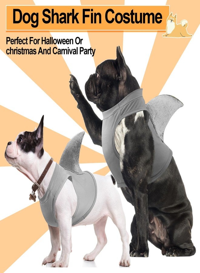 Clysee 2 Pcs Halloween Dog Shark Costumes Fish Fin Dog Costume for Dogs Puppy Cosplay Birthday Party Outfit(Large) - Image 4