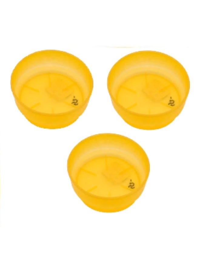 LTR Pack of 3 LTR Pot Saucer Plate – Durable Plant Drip Tray 14x14x3 cm, Plastic Flower Pot Saucer for Indoor & Outdoor Plants, Water Catcher Tray for Pots - Image 2