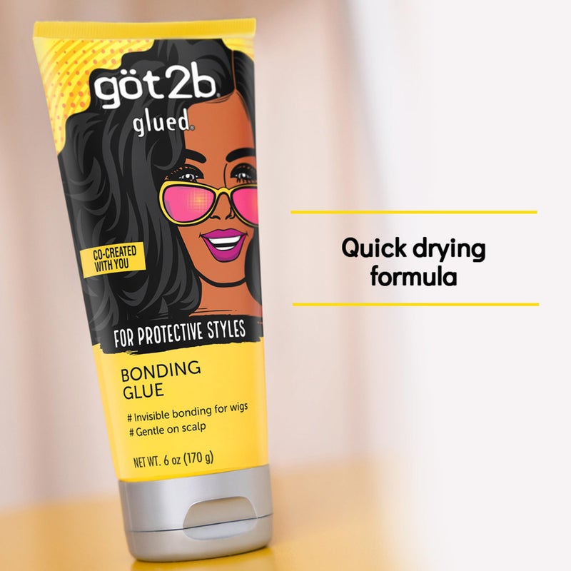 got2b Glued Bonding Glue, 6 Fl Oz, Invisible Wig Glue with Long-Lasting Hold, Dermatologist-Tested and Scalp-Friendly Formula with Pro-Vitamin B5, Easy Removal - Image 4