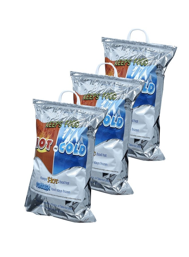Superio Hot and Cold Insulated Bags for Food Delivery, Grocery Shopping Bags, Food Storage for Hot and Frozen Food for Travel, Disposable Cooler Bag, Reinforced Thermal Lunch Bag (3, 16"x19.25") - Image 1