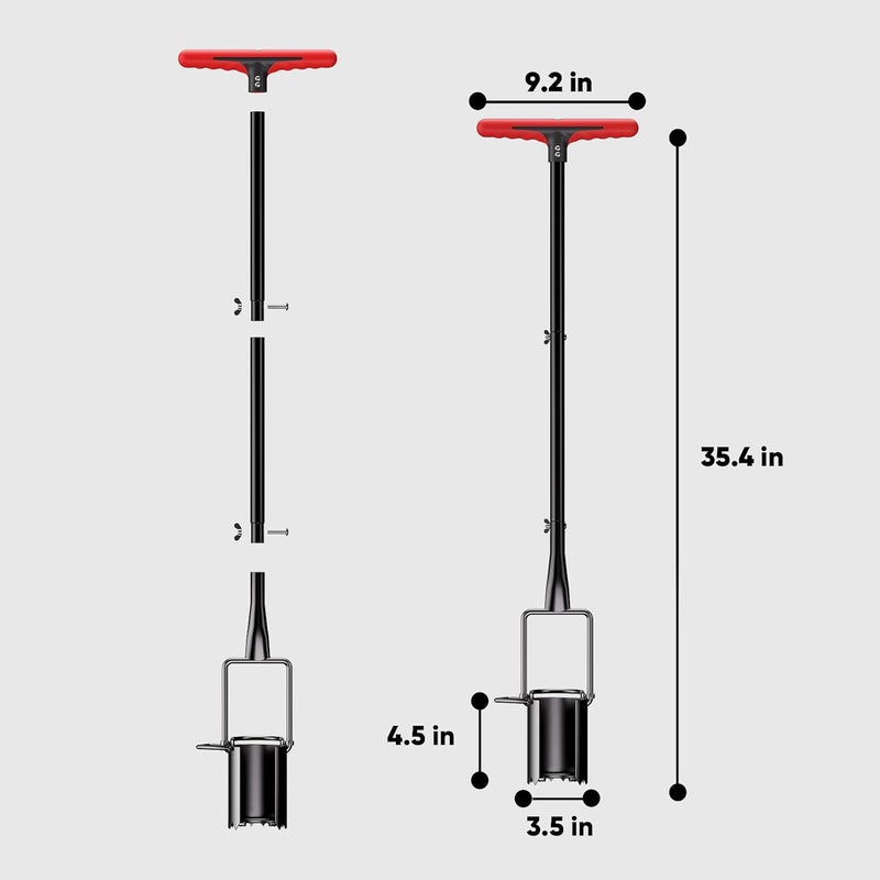 FLORA GUARD Long Handle Bulb Planter Tool, Standing Gardening Bulb Transplanter, Turf Remover Lawn Inserter - for Digging Holes - Image 2