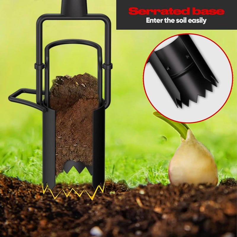 FLORA GUARD Long Handle Bulb Planter Tool, Standing Gardening Bulb Transplanter, Turf Remover Lawn Inserter - for Digging Holes - Image 4