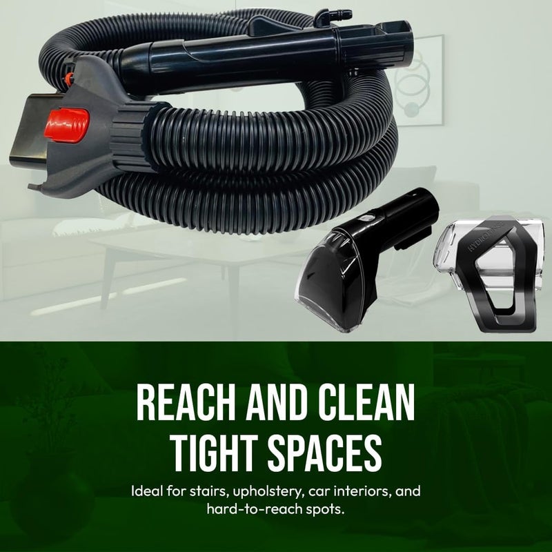 Selgo Replacement 8-Foot Hose Assembly with 3" Tough Stain Brush & Self-Cleaning Tools for Bissell Carpet Cleaners TurboClean, ProHeat 2x Revolution Pet, and HydroSteam, Bissell Carpet Cleaner Parts - Image 5