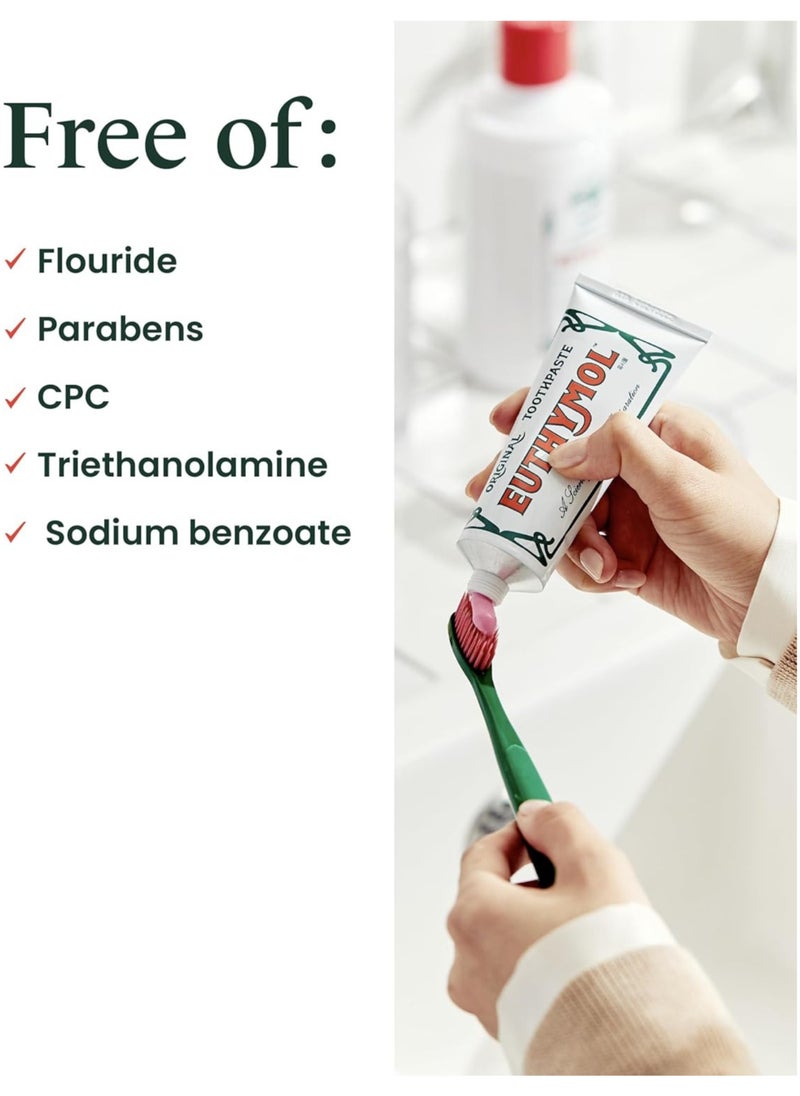 Euthymol Euthymol Original Toothpaste 75ml + Euthymol Original Mouthwash 500ml  - Image 2
