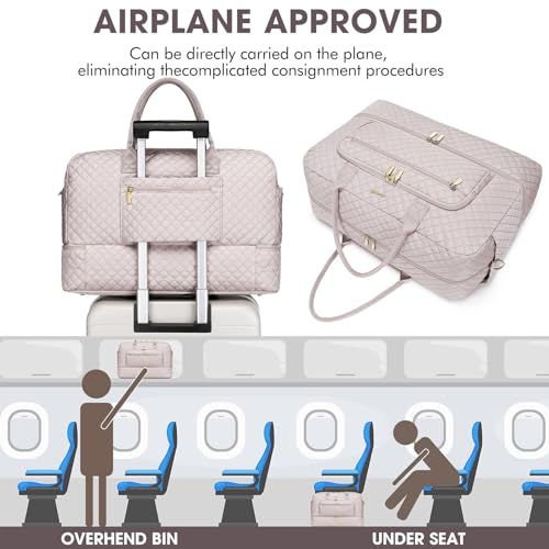 LUOCIP Travel Duffel Bags for Women with Shoe Compartment, Weekender Overnight Bag with Wet Pocket & Toiletry Bag, Carry On Personal Item Bag, Travel Tote Gym Bag, Hospital Bags for Labor and Delivery - Image 5