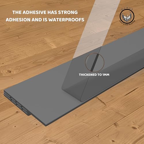 RANUR Self Adhesive Door Bottom Sealing Strip Guard for Home Door Protector for Home from Dust, Waterproof, Soundproof Door Seal, Door Air Blocker 1 Meter (1 Meter-Pack of 2, Grey) - Image 4