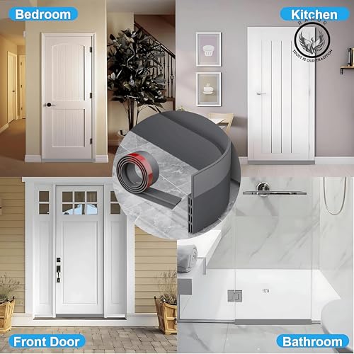 RANUR Self Adhesive Door Bottom Sealing Strip Guard for Home Door Protector for Home from Dust, Waterproof, Soundproof Door Seal, Door Air Blocker 1 Meter (1 Meter-Pack of 2, Grey) - Image 5