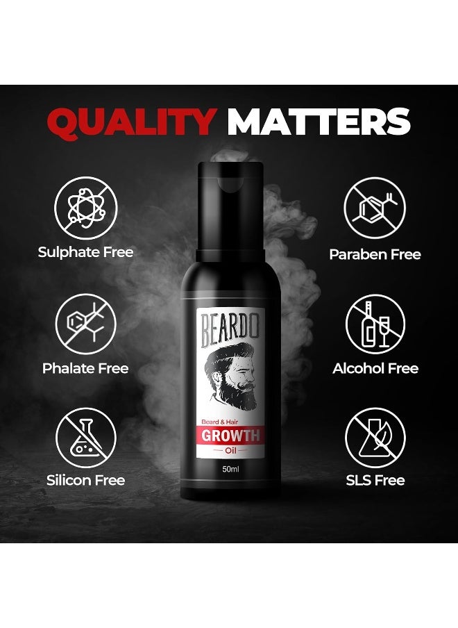 BEARDO - Beard And Hair Growth Oil Black 50ml - Image 1