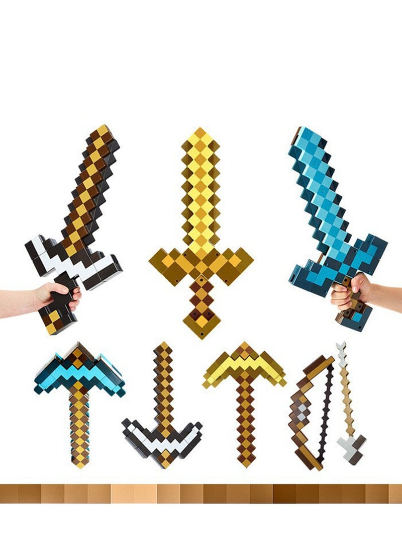 Minecraft Toy Accessory Minecraft Diamond Axe Foam Material About 18 Inch Length For Kids And Minecraft Fans Players, Can Be Used For Table Decoration, Performance, Or Real-life Games - Image 5