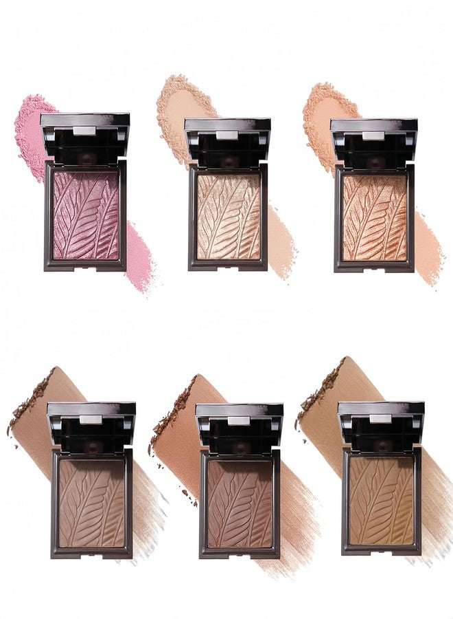 Melemando باليت تشكيل الوجه ميليمندو 6 ألوان كريمة ناعمة غير لامعة بودرة مضغوطة خفيفة وسهلة الدمج لمكياج الكونتور (اللون 02) - Image 3