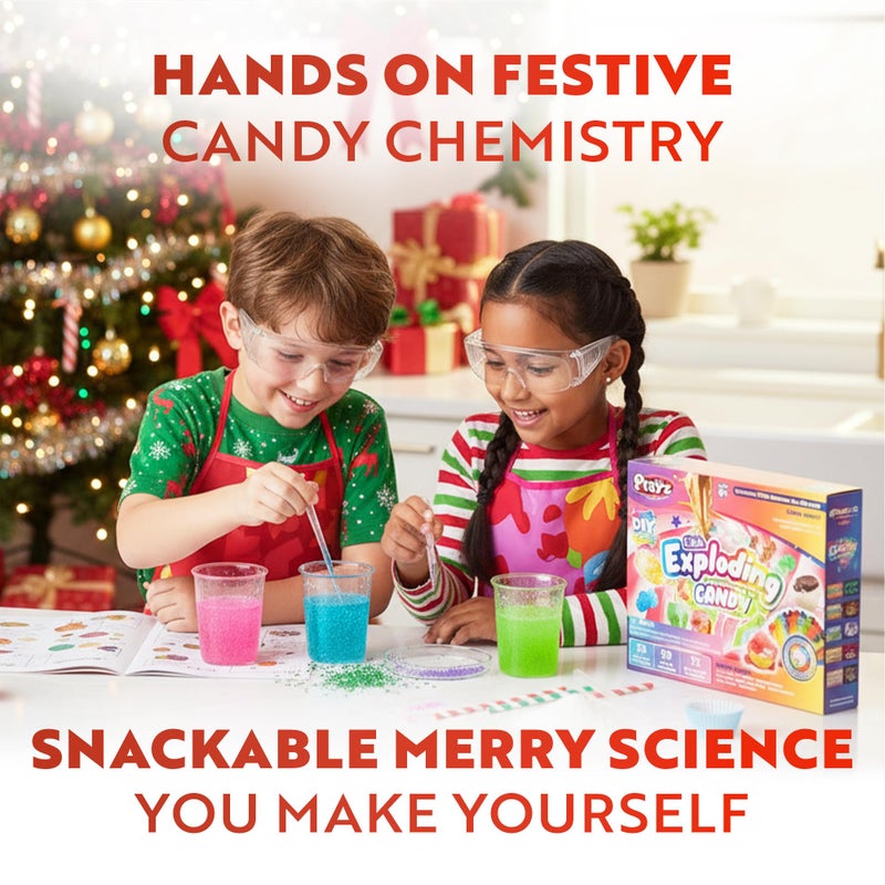 Playz Edible Exploding Candy Making Science Kit for Kids Ages 8-12 Years Old - Food Science Chemistry Kid Science Kit with 29 Experiments, Educational Science Kits for Boy & Girls - Image 2