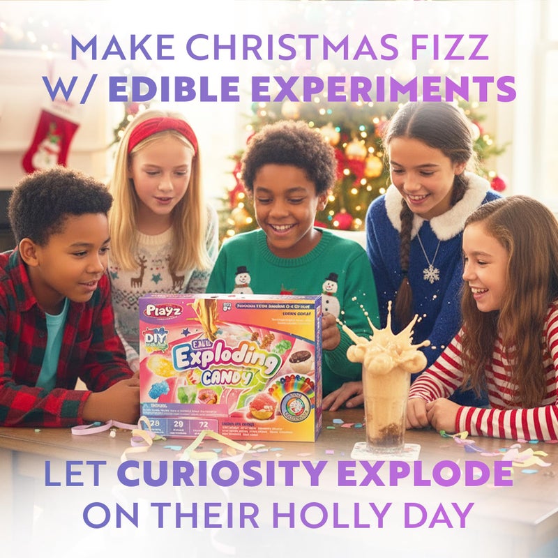 Playz Edible Exploding Candy Making Science Kit for Kids Ages 8-12 Years Old - Food Science Chemistry Kid Science Kit with 29 Experiments, Educational Science Kits for Boy & Girls - Image 4
