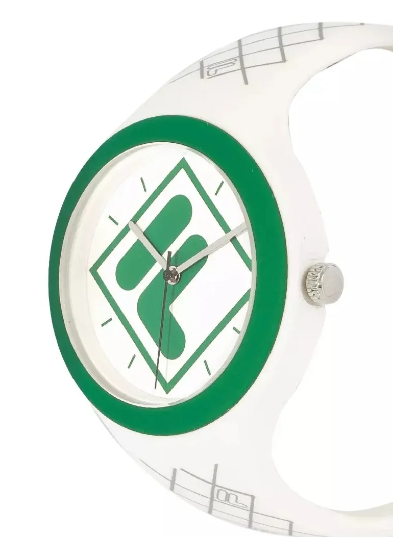 FILA Fila Style My Court Unisex Watch PC Case White Silicone Strap, 38-342-001, size 42mm