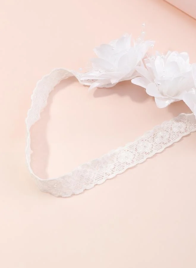 تايك تو Set of 3 - Solid Flower Hair Tie Set