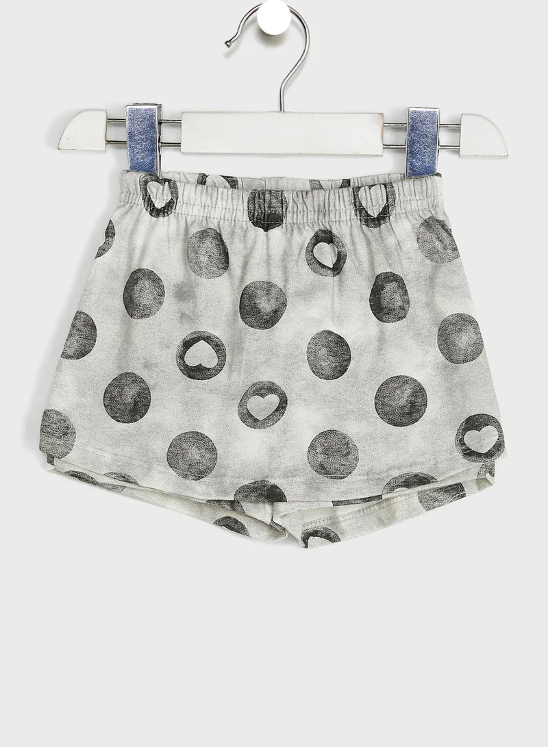Bee Loop Infant Printed Blouse And Shorts Set