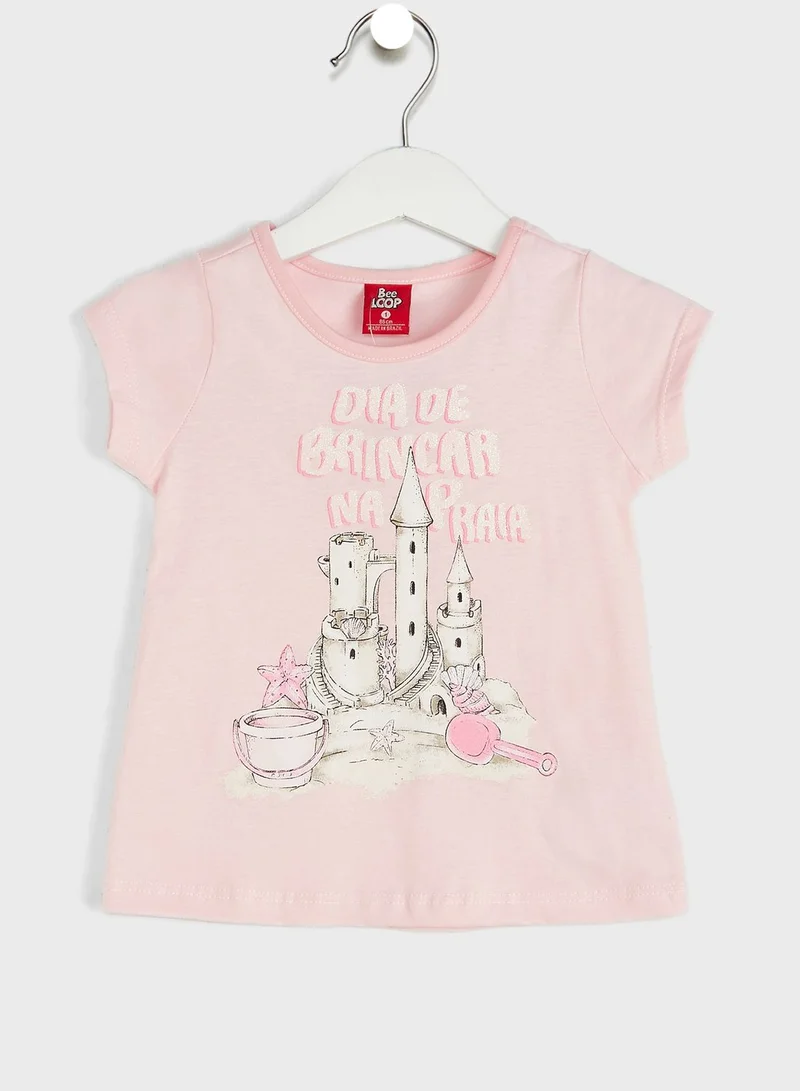 Bee Loop Infant Printed Blouse And Shorts Set