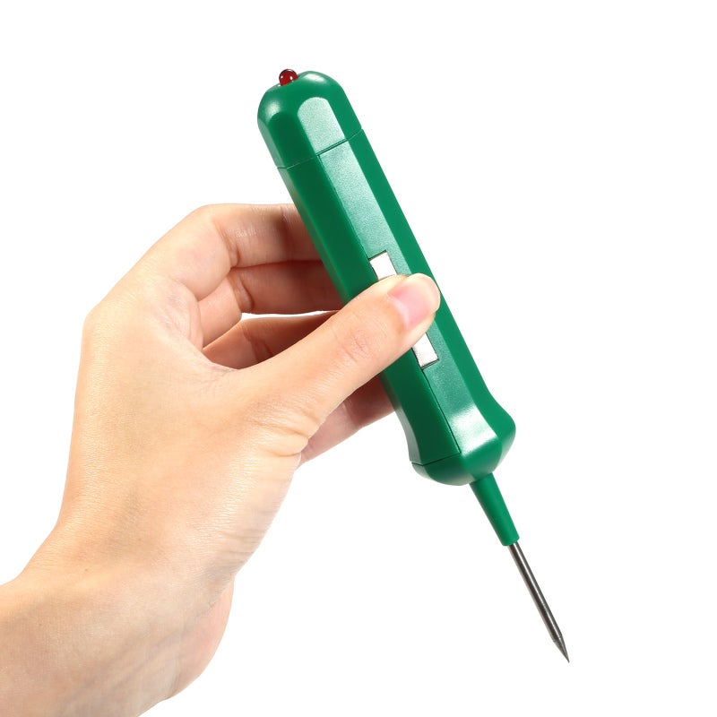 Circuit Tester: Green PC Material, No Ground Wire Required, Built-In Battery - Long Life LED Light, Fault Detection for Automotive Motorcycle Heavy Vehicle Maintenance - Image 2