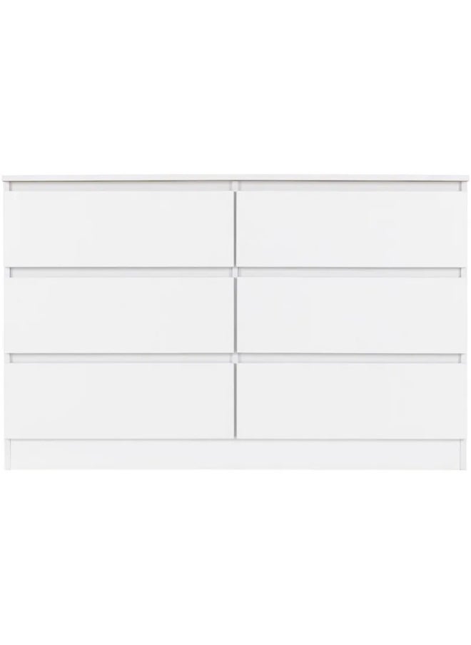 DIVINE FURNITURE - Simple 6 Drawer Chest Of Drawers - Image 1