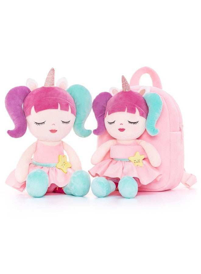 Lazada Girls Backpack With Doll Toddler Toys Baby Girls Gifts Rag Dolls 9.5“ - Image 4