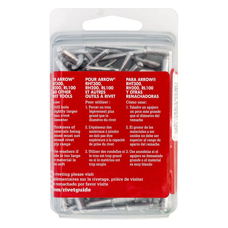 Arrow Fastener RMA3/16IP Medium Aluminum 3/16-Inch Rivets, 50-Pack - Image 4