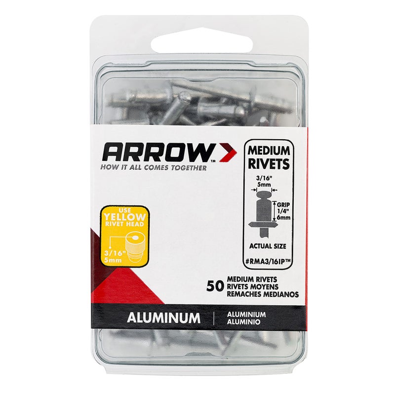 Arrow Fastener RMA3/16IP Medium Aluminum 3/16-Inch Rivets, 50-Pack - Image 5