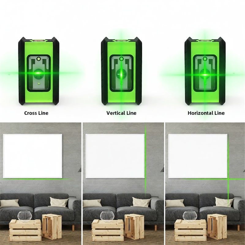 infrared level portable mini green light 2 lines cast line meter high precision strong light level water meter - Image 3