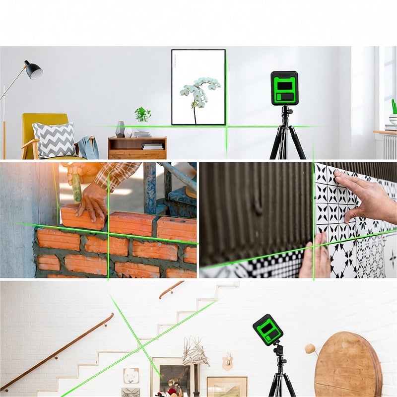 infrared level portable mini green light 2 lines cast line meter high precision strong light level water meter - Image 5