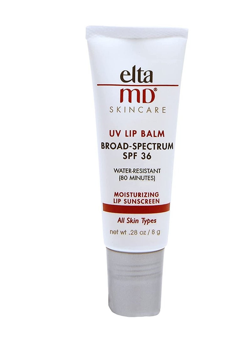 EltaMD UV Lip Balm Sunscreen for Lips, SPF 36 Lip Sunscreen with Zinc Oxide, 0.28 oz Tube