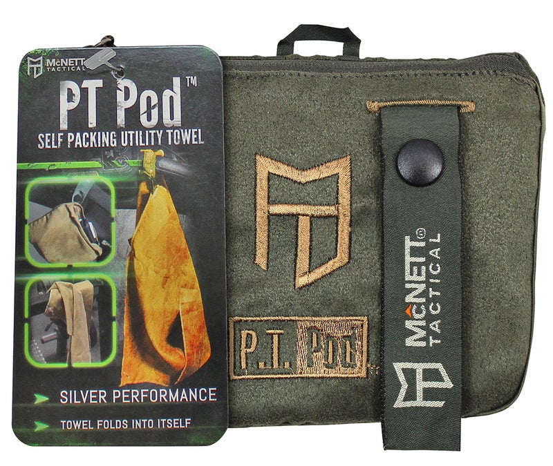 McNett منشفة ميكروفايبر GEAR AID McNett Tactical PT Pod للتمارين واللياقة البدنية، 20" × 32"، أخضر عسكري - Image 2