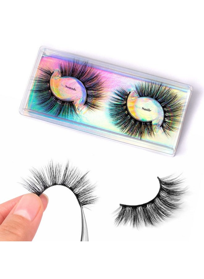 DYSILK - Mink Lashes False Eyelashes 12 Pairs Lashes 12 Styles Mixed Lash Extension False Lashes D Curl Eyelash Clusters Wispy Lashes Natural Look Fluffy Fake Lashes Pack - Image 1