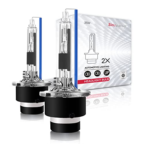 Sinoparcel D2R Xenon HID Headlight Bulbs - 8000K 35W Low Beam 85126UB 66250 85126WX,etc Replacement Lights- Pack of 2 - Image 1