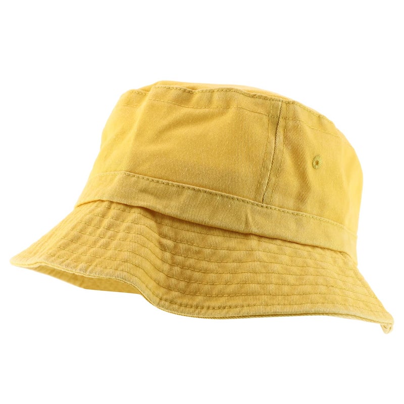 Armycrew XXL Oversize Pigment Dyed Washed Bucket Hat Fits Upto 3XL - Yellow - XL-2XL - Image 1