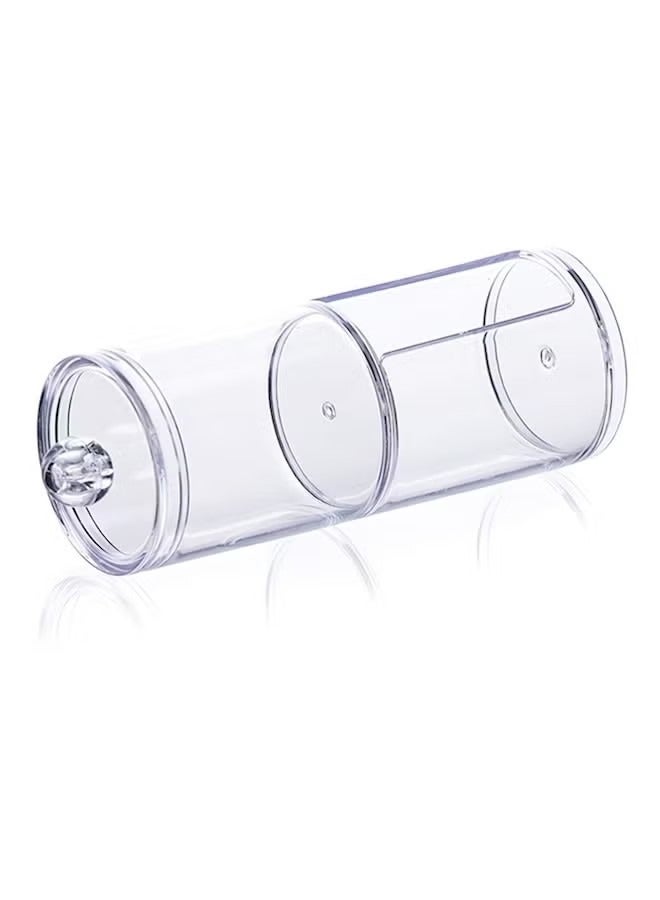 يوكانبي طبقتان منصات القطن حاوية تخزين مربع حالة مستحضرات التجميل منظم شفاف - Image 2