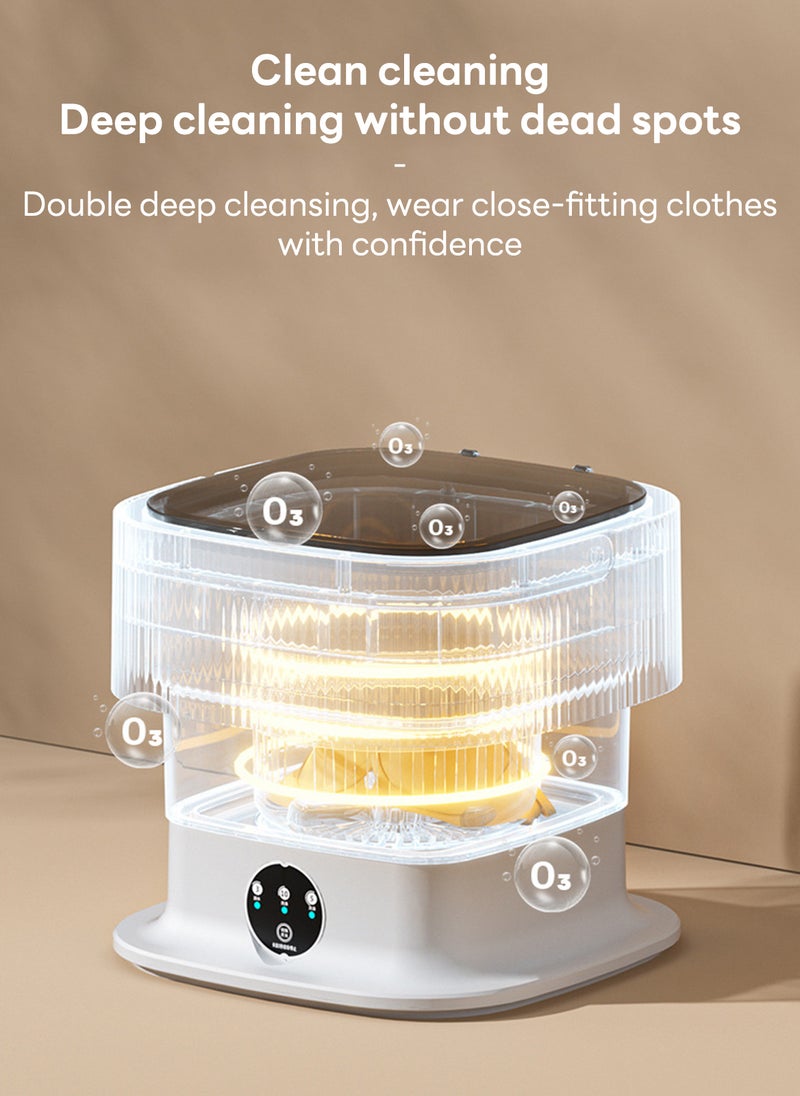 Sharpdo 10L Small Mini Washing and Drying Washing Machine Special Folding Washing Machine for Baby Underwear  - Image 3
