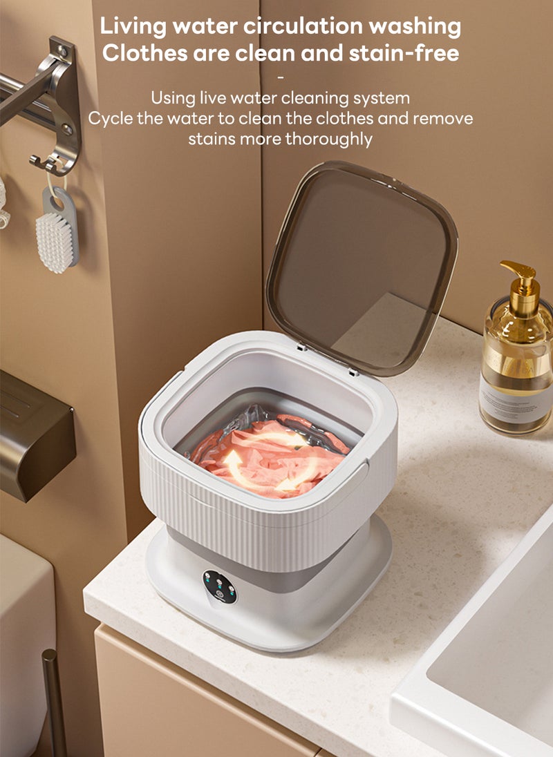 Sharpdo 10L Small Mini Washing and Drying Washing Machine Special Folding Washing Machine for Baby Underwear  - Image 2